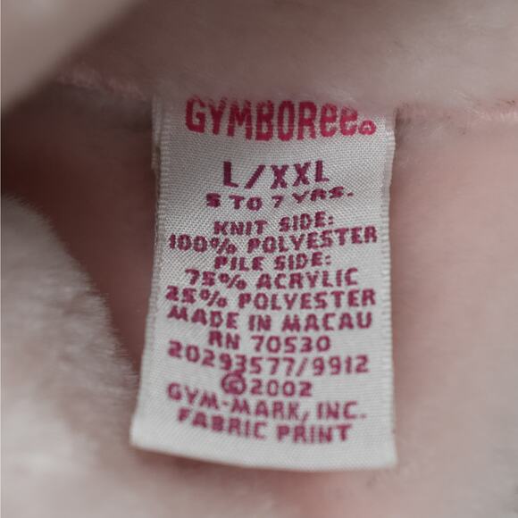 Y2K vintage Gymboree beige faux suede & pink fur lined bucket hat for girls XL - Picture 7 of 7